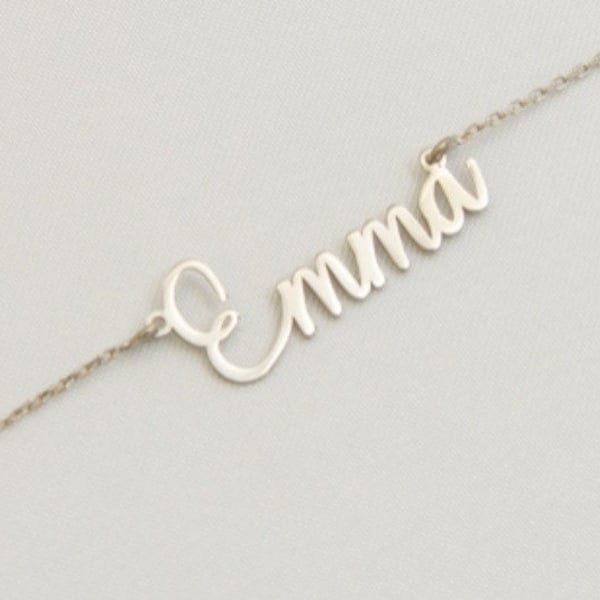 Sterling Silver Name Necklace, Custom Name Necklace, Christmas Gift For Her, Personalized Jewelry, Baby Name Necklace, Birthday Gift Ideas