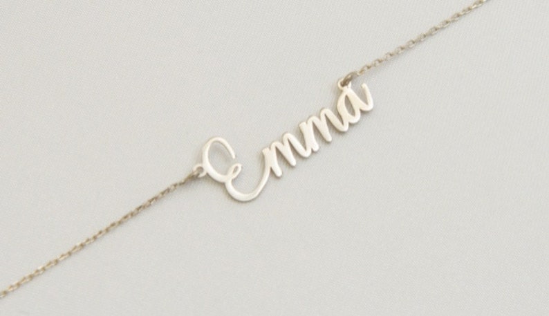 Sterling Silver Name Necklace, Custom Name Necklace, Christmas Gift For Her, Personalized Jewelry, Baby Name Necklace, BirthdayGiftIdeas image 1