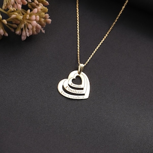 Multiple Name Necklace | Custom Nameplate Necklace | Personalised Letter Chain | Engraved Gold Jewellery | Minimalist Dainty Gift for Her