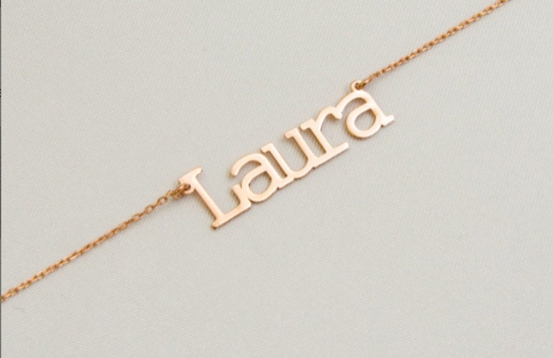 Sterling Silver Name Necklace, Custom Name Necklace, Christmas Gift For Her, Personalized Jewelry, Baby Name Necklace, BirthdayGiftIdeas image 5