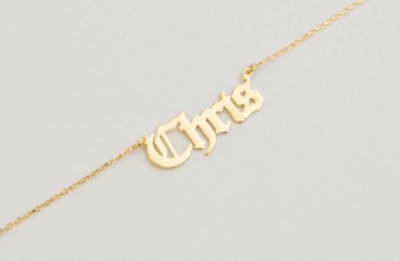 Collar con nombre de plata de ley, collar con nombre personalizado, regalo de Navidad para ella, joyería personalizada, collar con nombre de bebé, ideas de regalo de cumpleaños imagen 6