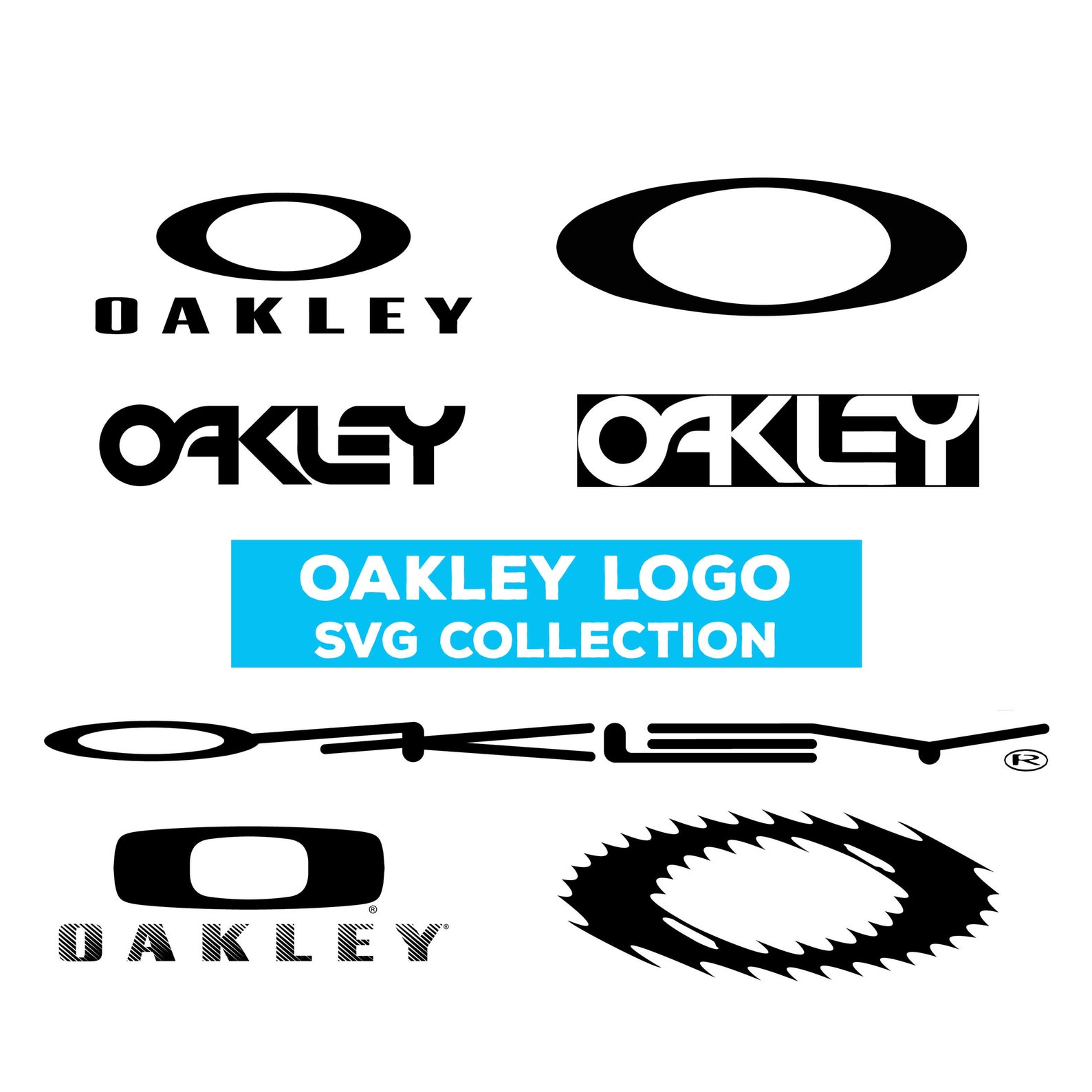 Oakley Bundle Logo Collection SVG Cricut , Silhouette, Laser Cutter Etsy