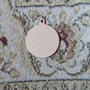 Multiple Sizes Unfinished Wood Christmas Bauble Blank / Cutout / Shape, Holiday Craft Shape, DIY Tree Ornament