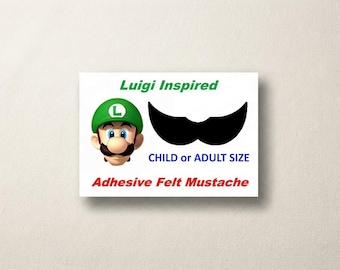 Luigi-inspirerad självhäftande filtmustasch, 2-pack