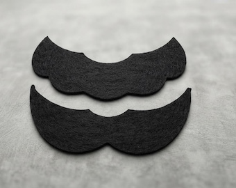 Mario & Luigi-inspirerad mustasch i barnstorlek: Barndräkt, svart självhäftande filt