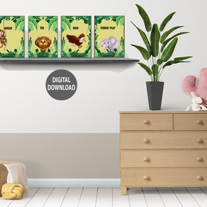 Where The Wild Things Play | Kids Playroom | Nursery Decor | Kids Printable Wall Art | Downloadable Kids Decor | Children&#39;s Room Decor
