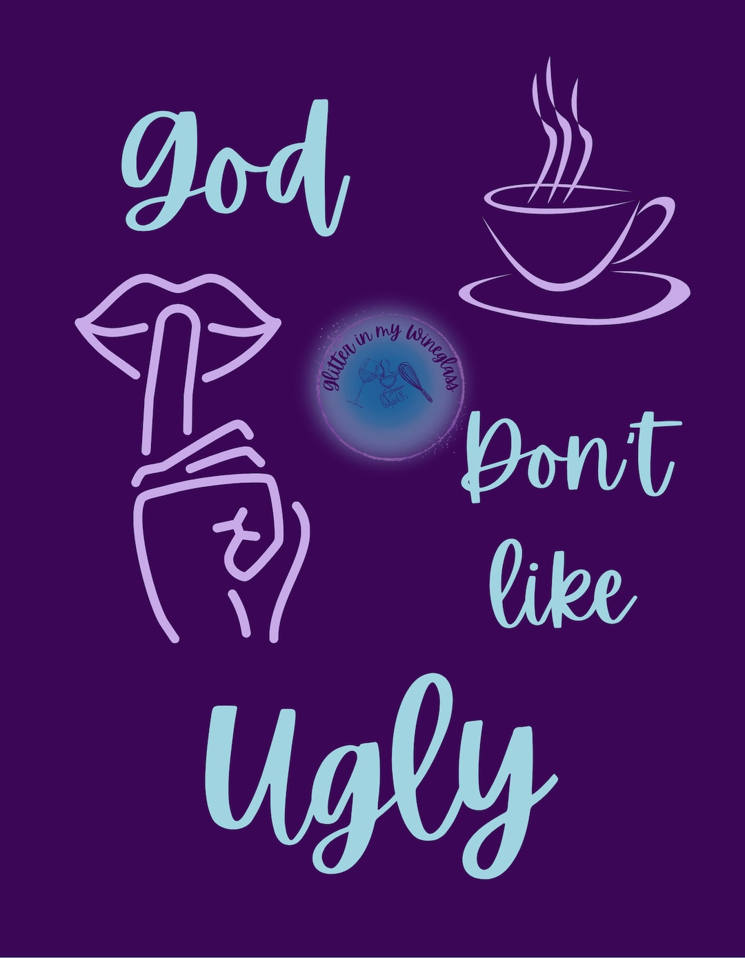 God Don't Like Ugly Country Sayings Funny; Svg/dtf/sublimation Digital ...