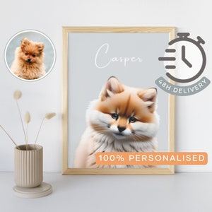 4 aangepaste huisdierportretten met behulp van huisdierfoto gepersonaliseerd - digitale aangepaste hondenportretten - hond Memorial Gift - Pet Cartoon Art - huisdier verjaardagscadeau