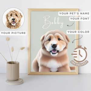 2 Cartoon Pet Portraits Using Photo - Digital Custom Dog Portraits - Dog Memorial Gift - Personalized Anime Character - Dog Cat Lovers Gift