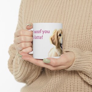 Funny Custom Dog Cartoon Ceramic Mug - Animated Movie Mug with Personalized Name and Quote - Gift Idea for Dog Lover
