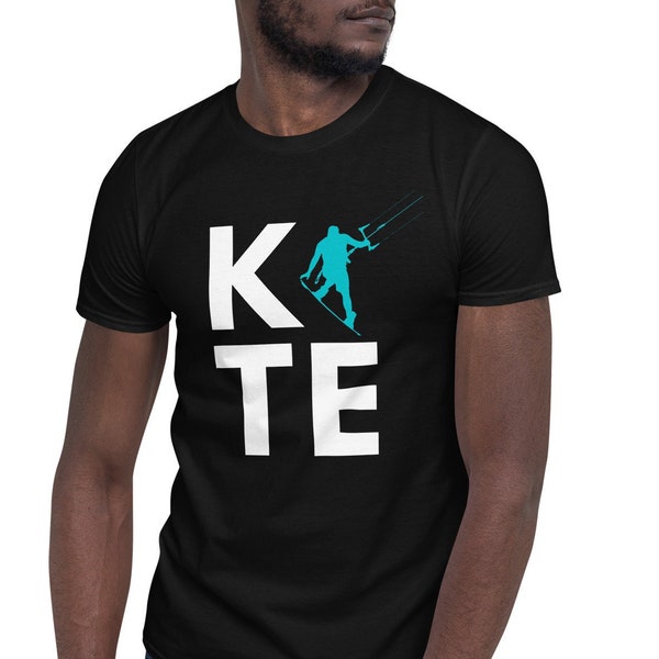 Kitesurfing kitesurf t-shirt | Kiteboarding kiteboard tshirt | Kite surfing | Surf surfer surfen geschenk tee | Black navy grey soft t shirt