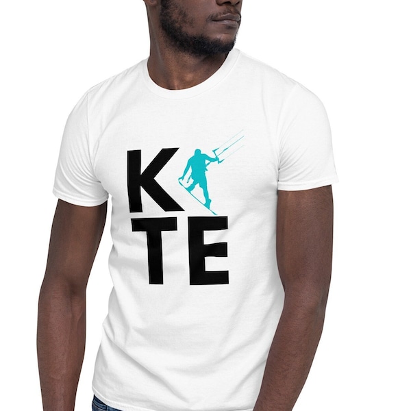 Kitesurfing kitesurf t-shirt | Kiteboarding kiteboard tshirt | Kite surfing | Surf surfer surfen geschenk tee | White grey soft t shirt