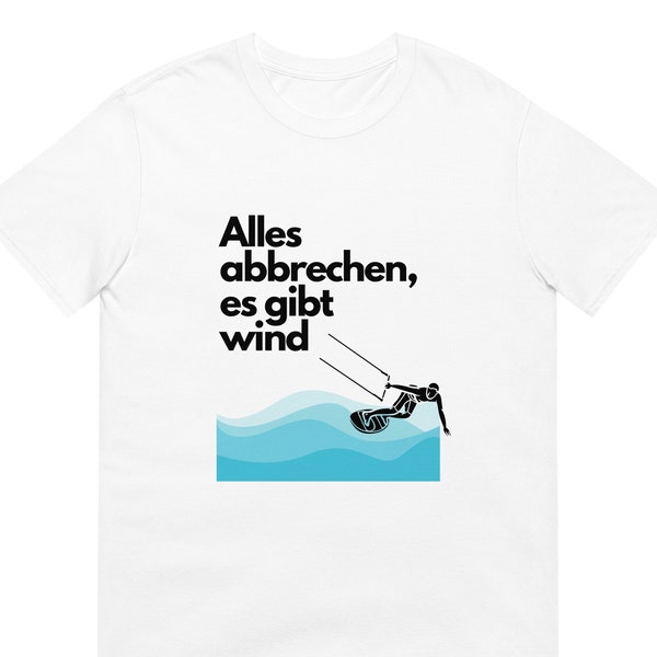 Kitesurfing kitesurf t-shirt | Kiteboarding tshirt | Kite surfing | Surf surfer surfen kitesurfen geschenk tee t shirt German Deutsch