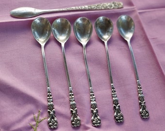 Set von 6 Vintage 800 Silber Löffel