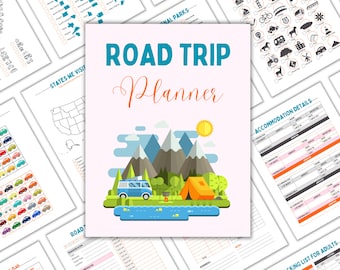 Road Trip Planner USA | Kids' Road Trip Games Printable | Family Road Trip Planner | Car Games | Travel Printables | Road Trip Journal