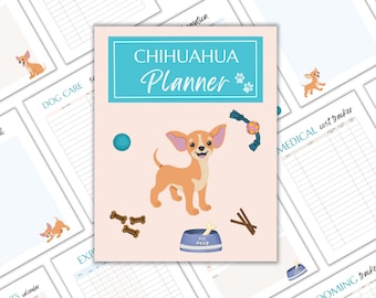 Chihuahua Dog Care Planner Printable: Pet Organizer (US Letter & A4)