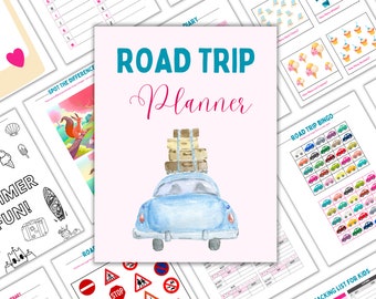 Road Trip Planner UK | Kids' Road Trip Games Printable | Family Road Trip Planner | Car Games | Travel Printables | Road Trip Journal