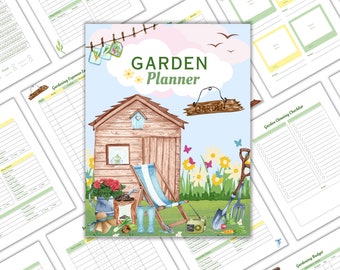 Pianificatore di giardino stampabile, Diario del giardino, Organizzatore del giardino, Pianificatore di giardinaggio, Calendario del giardino, Diario di bordo del giardinaggio, Pianificatore di piante