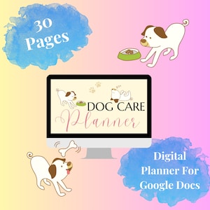 Digital Dog Care Planner for Google Docs, Instant Access, Dog Care Binder, Pet Planner, Pet Care Planner, Pet Care Binder, Pet Records