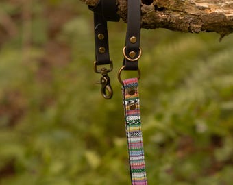 Correa para perros Biothane / Correa de doble extremo con asa desmontable / Paseo de perros manos libres / "INDIRA"