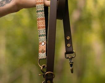 Correa de biotano para perros / Correa de doble extremo con asa desmontable / Paseo manos libres / "SIENNA"