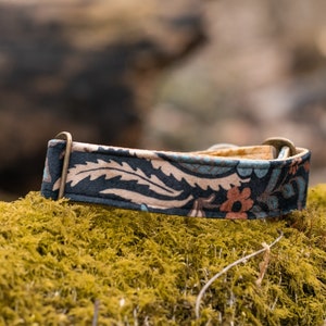 Velvet Martingale Dog Collar: Floral Botanical Luxury "EOSTRE"