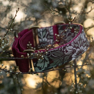 Floral Martingale Dog Collar: Cotton Fabric "DIANTHA"