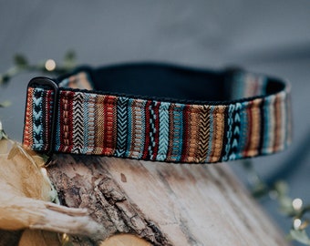 Aztec Dog Collar | Mexican Pet Collar | Boho Wide Martingale Collar for Dogs | "KALYANI"