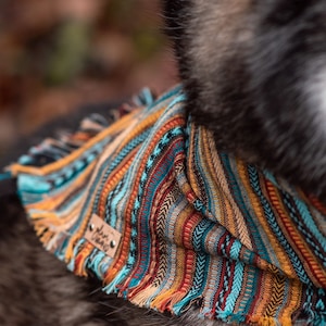 Woven Dog Bandana with Frayed Edges "KALYANI"