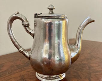 Adolphe Boulanger: antique silver-plated coffee pot, Hôtels Saint James et d'Albany