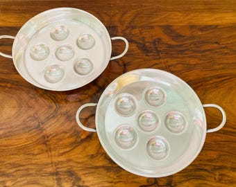 Hollandia Plate: 2 large snail dishes with two handles