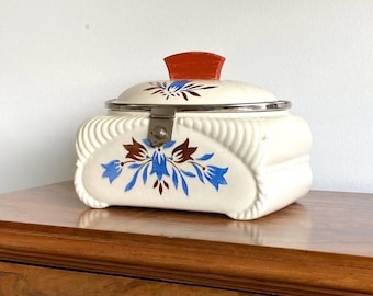 Art Deco cookie tin, ceramic