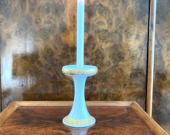 Hutschenreuter porcelain: Candlestick with gold motif, design Hans Achtziger