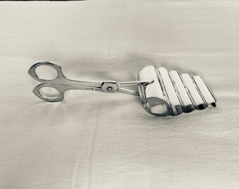 French antique silver 950 asparagus tongs, Minerve stamp, Alphonse