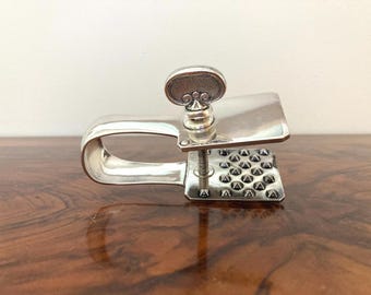 Broggi: vintage silver-plated tongs for Parmesan cheese, Molla Formaggio