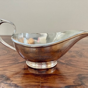 Wiskemann: silver-plated sauce boat from Liège