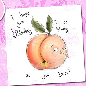 Carte d'anniversaire pêche Bum - carte pêche - dessin animé - original - drôle - carte grossière - pour lui elle