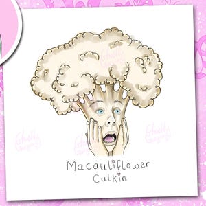 Carte Macauliflower Culkin - Seul à la maison - Jeu de mots - Carte Macaulay Culkin - Carte des années 90 - Carte d'humour drôle - Blague d'anniversaire -
