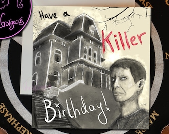 Norman Bates (Psycho) Birthday / Halloween Card