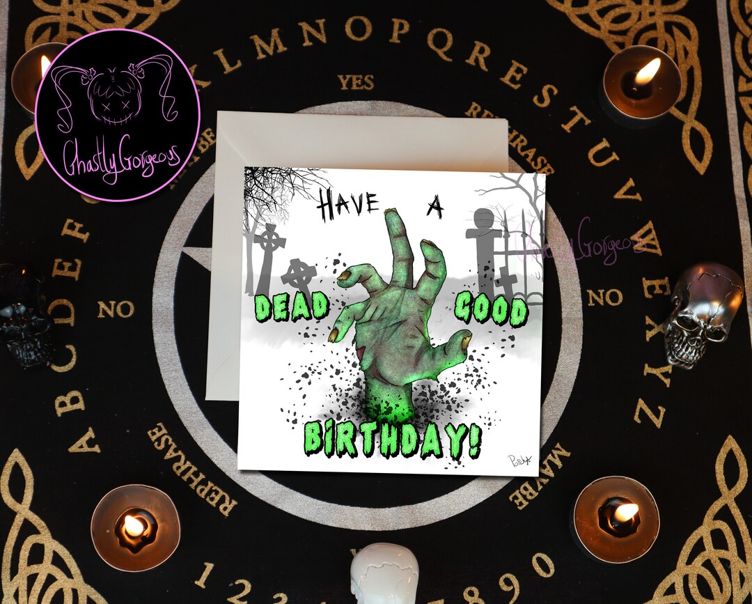 Zombie Birthday Card Have A Dead Good Birthday With Etsy