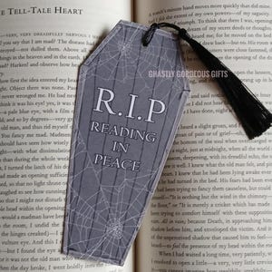 Marque-page - Cercueil - RIP - Reading in Peace - Fans d'horreur
