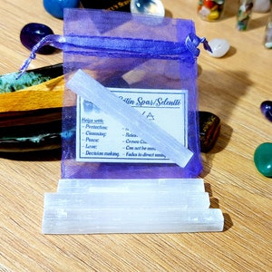 Raw Selenite Sticks | High Grade | Satin Spar| Selenite Crystal | White Selenite Wands | Healing Crystals | Satin Spar crystal | Selenite