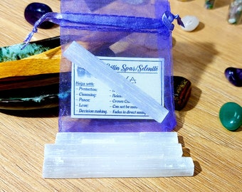 Bastoncini di selenite grezzi / Alto grado / Spar satinato / Cristallo di selenite / Bacchette di selenite bianca / Cristalli curativi / Cristallo satinato Spar / Selenite