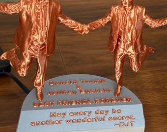 Friendship Statue - Donald Trump and Jeffrey Epstein - 2025