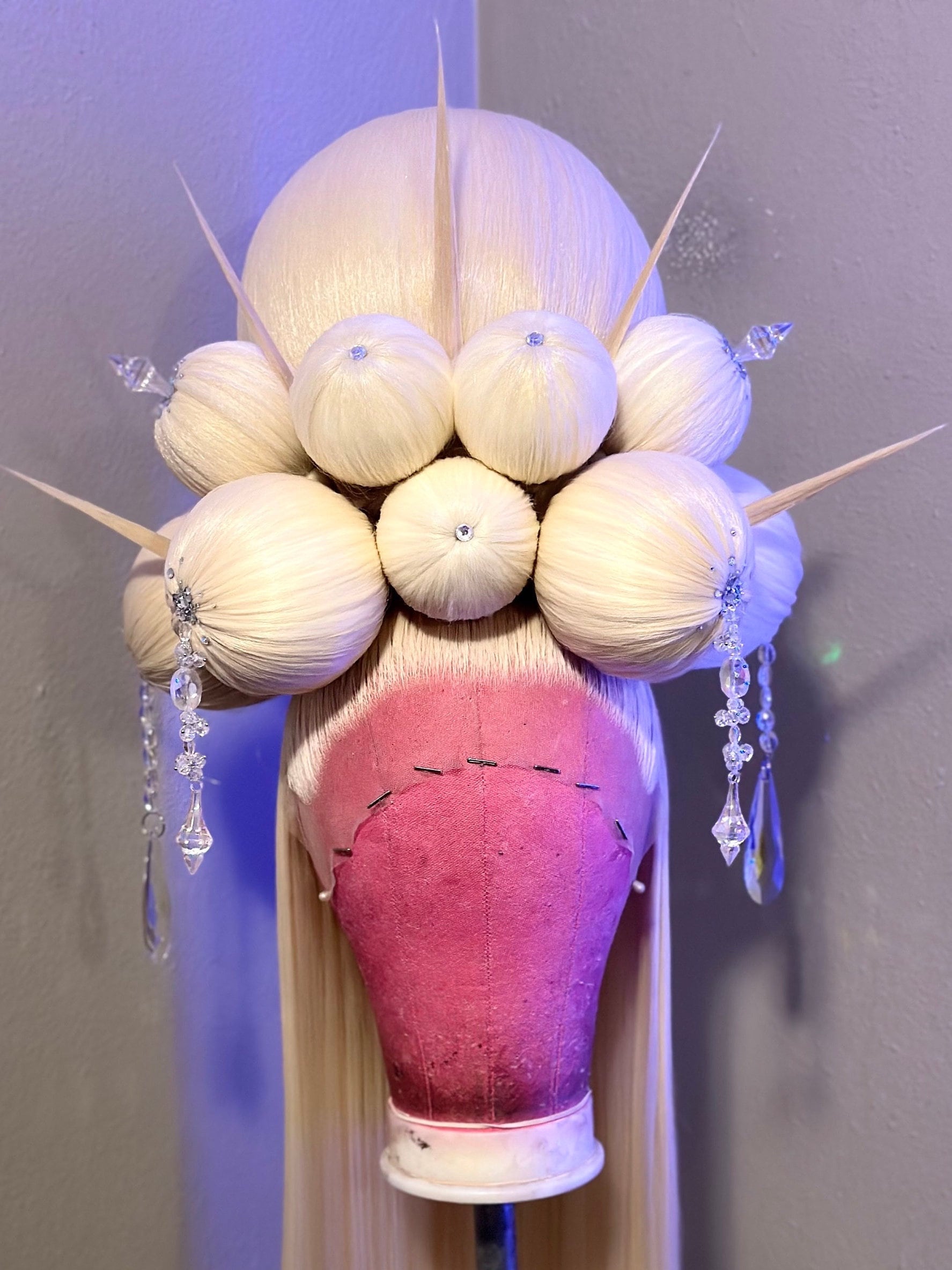 Bubble Goddess Sculpted/styled Wig with Custom Jewelry