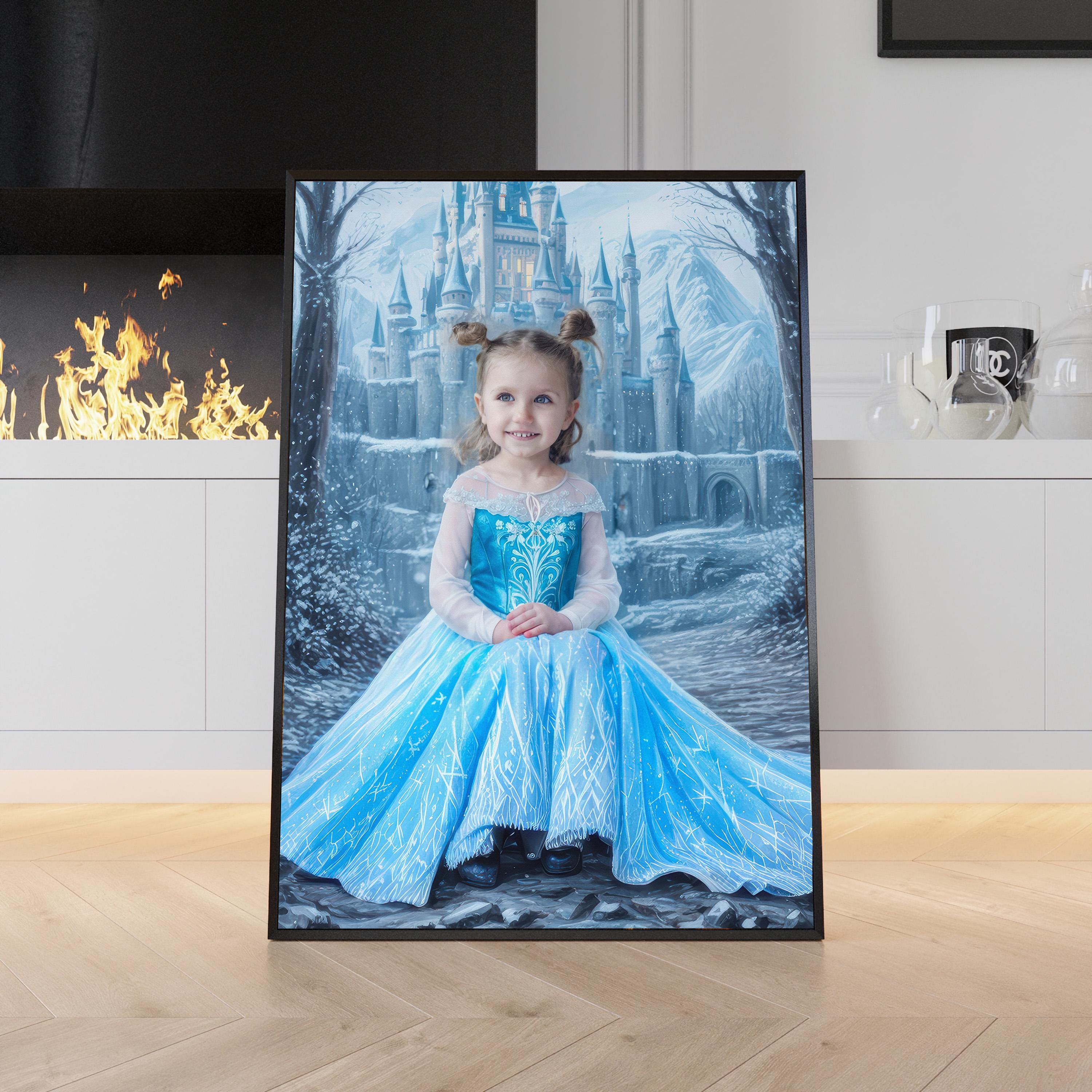 Personalized Elsa Portrait , Princess Portrait, Child Custom Artwork ...