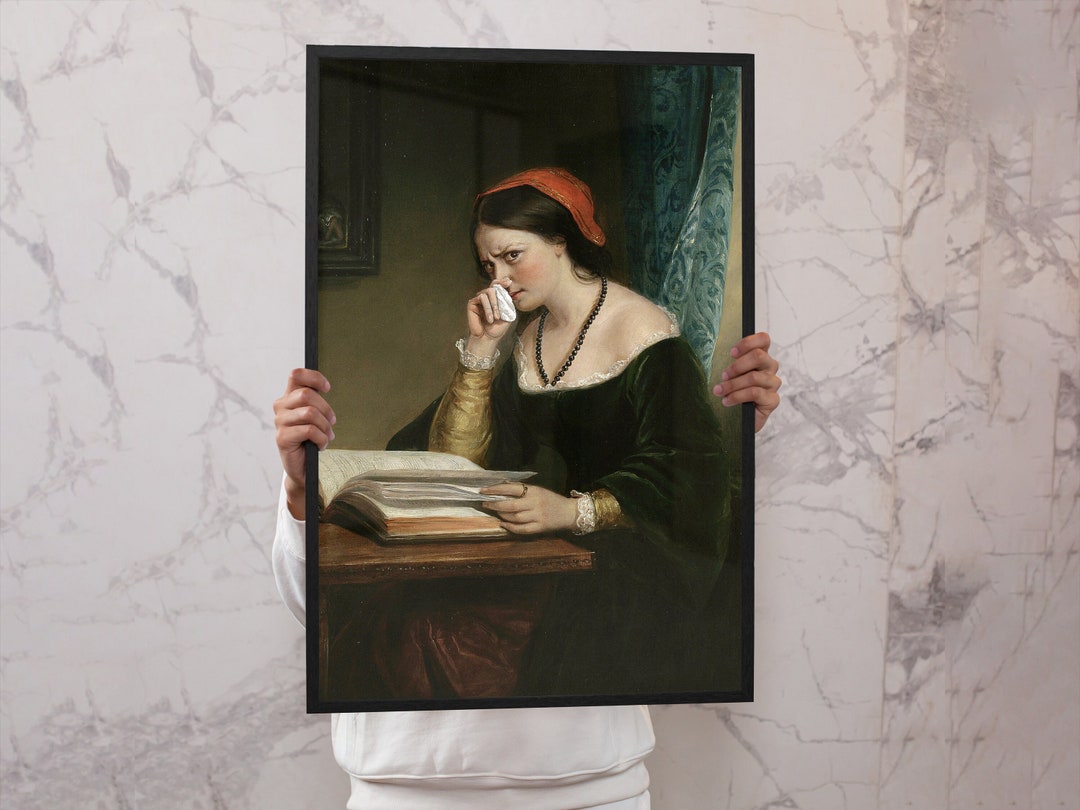 Woman Holding Her Nose | Bathroom Altered Art, Modern Classical Art ...