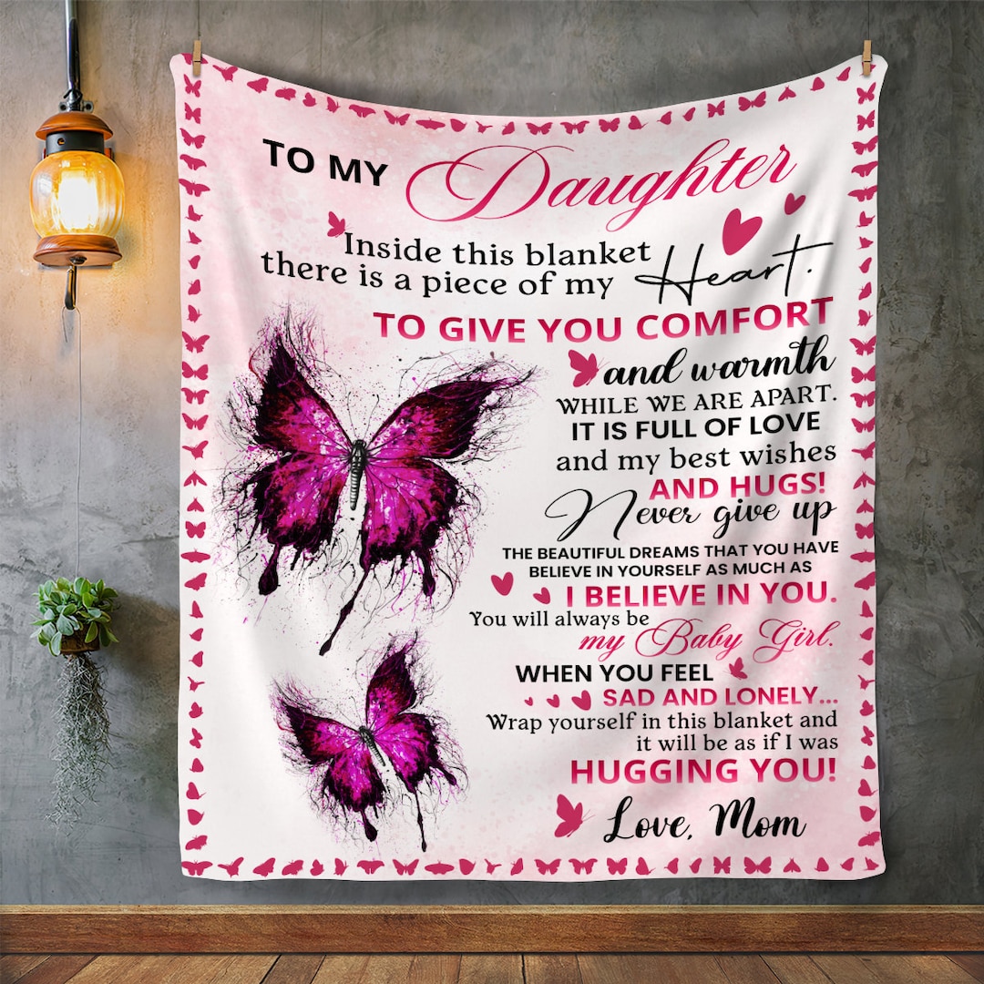 To My Daughter Throw Blanket, Mom to Daughter Gift, Daughter Gift Idea