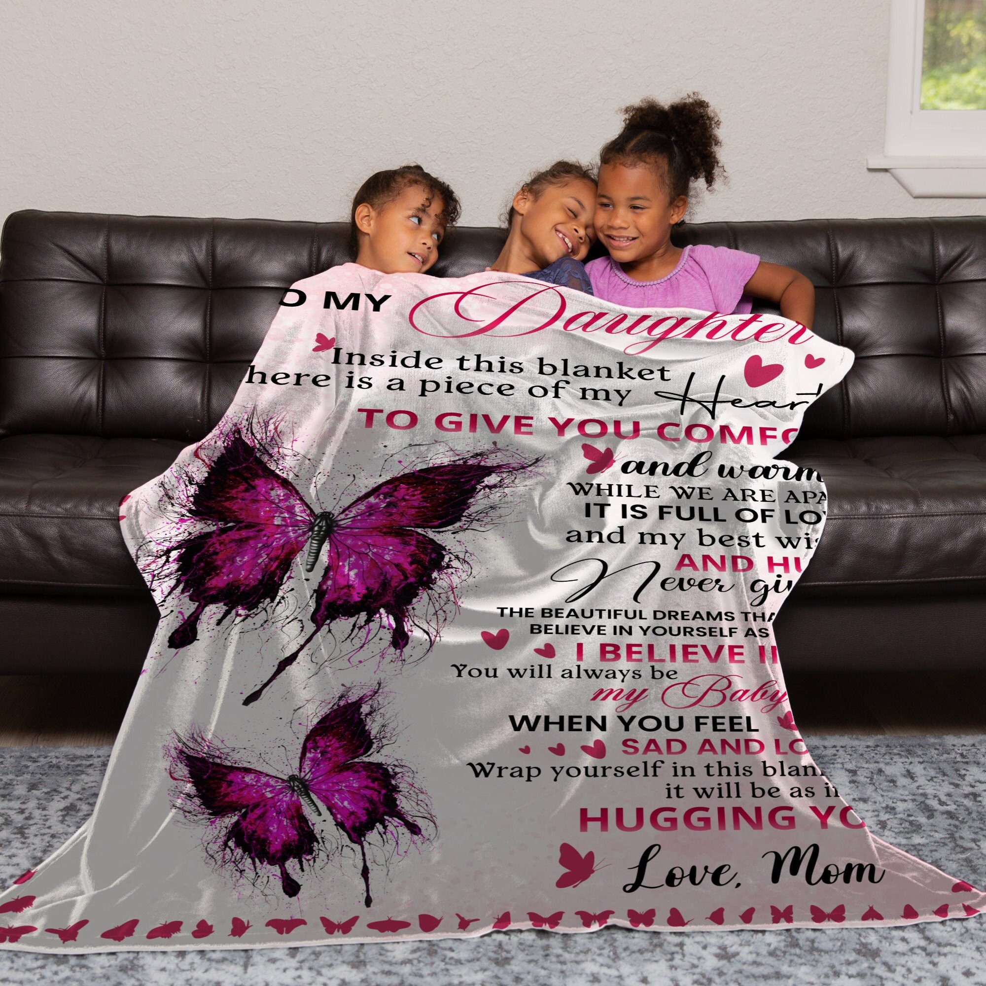 To My Daughter Throw Blanket, Mom to Daughter Gift, Daughter Gift Idea