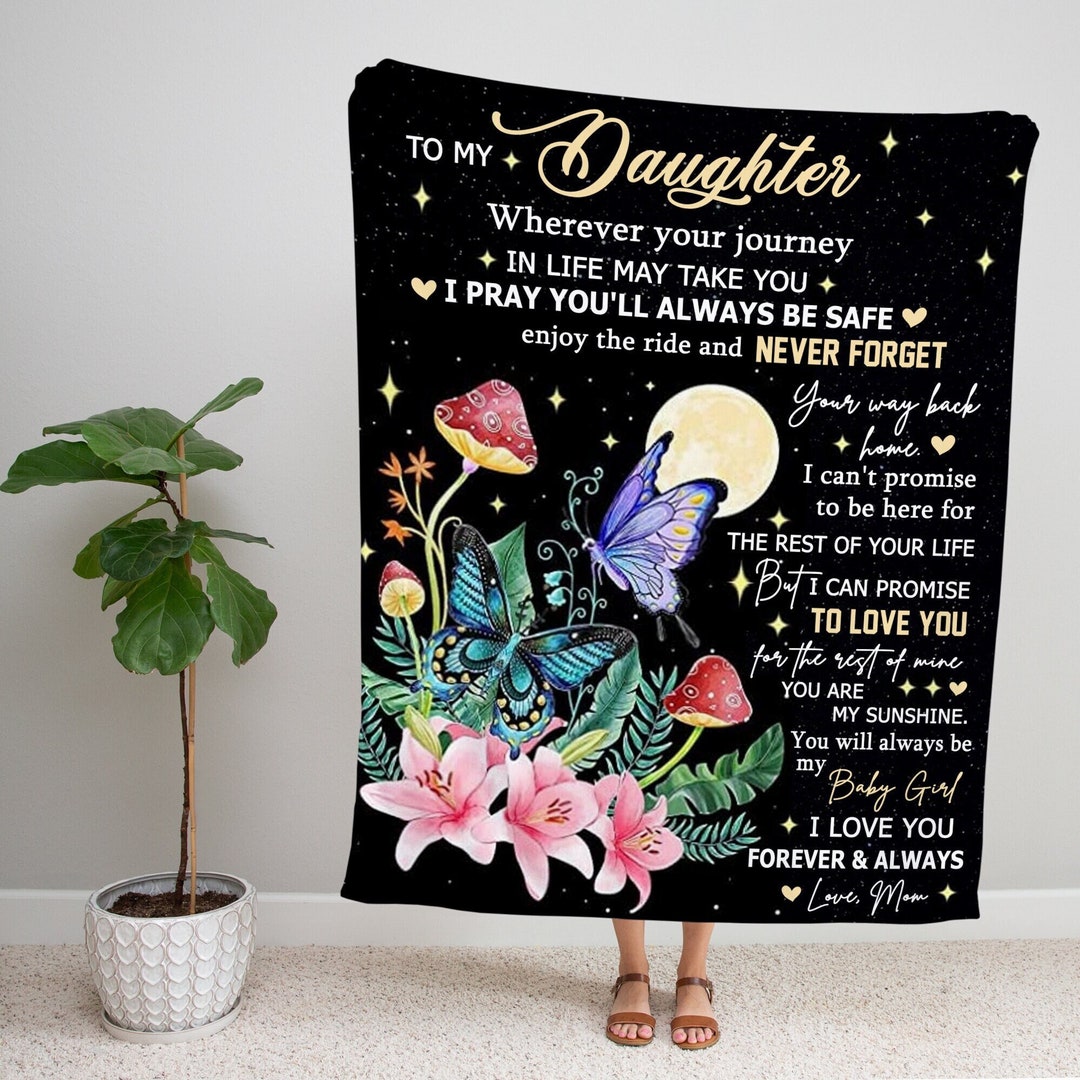 To My Daughter Throw Blanket, Mom to Daughter Gift, Daughter Gift Idea